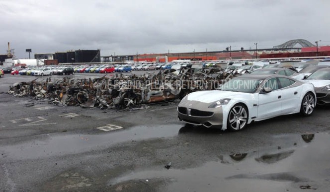 Quand l'ouragan Sandy met le feu aux Fisker Karma