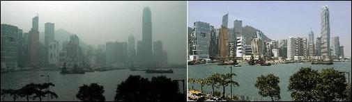 Hong Kong : la pollution, attention danger ! 