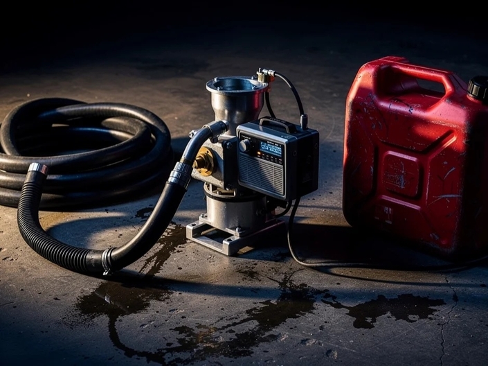 Le système de pompe relié par un tuyau au réservoir du véhicule ciblé et activable à distance a permis aux voleurs de récupérer plus de 150 litres en quelques minutes.