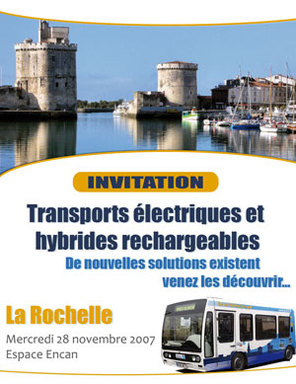 La Rochelle : le 28 novembre, le colloque Transports Electriques et Hybrides Rechargeables