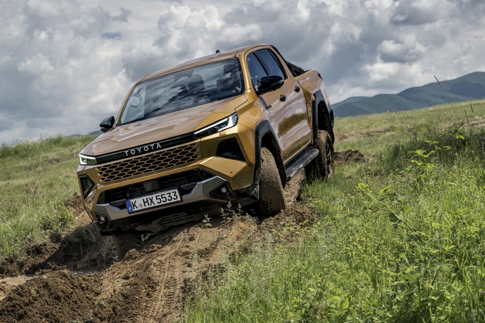 Le Toyota Hilux reste idéalement taillé pour ce genre de conditions.