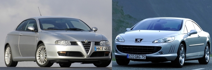 Alfa Romeo GT 2.0 JTS vs Peugeot 407 Coupé 2.2 : duel de coupés élégants et spacieux, dès 2 800 €