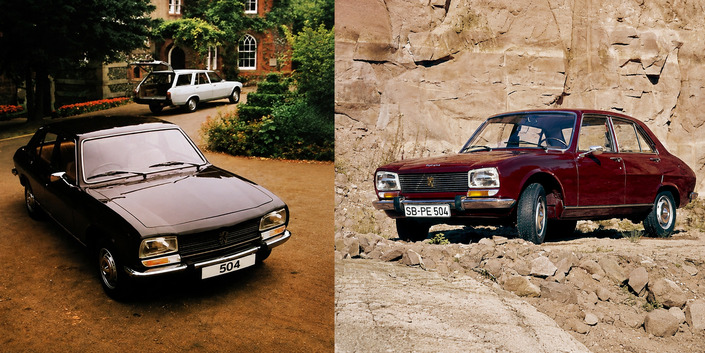 Un an après l'affaire de Deauville et sept mois après une tentative d'assassinat sur le juge Petit, Mesrine et son nouveau complice Schayewski utilisent une Peugeot 504 pour enlever le milliardaire Henri Lelièvre - Crédit Peugeot Média