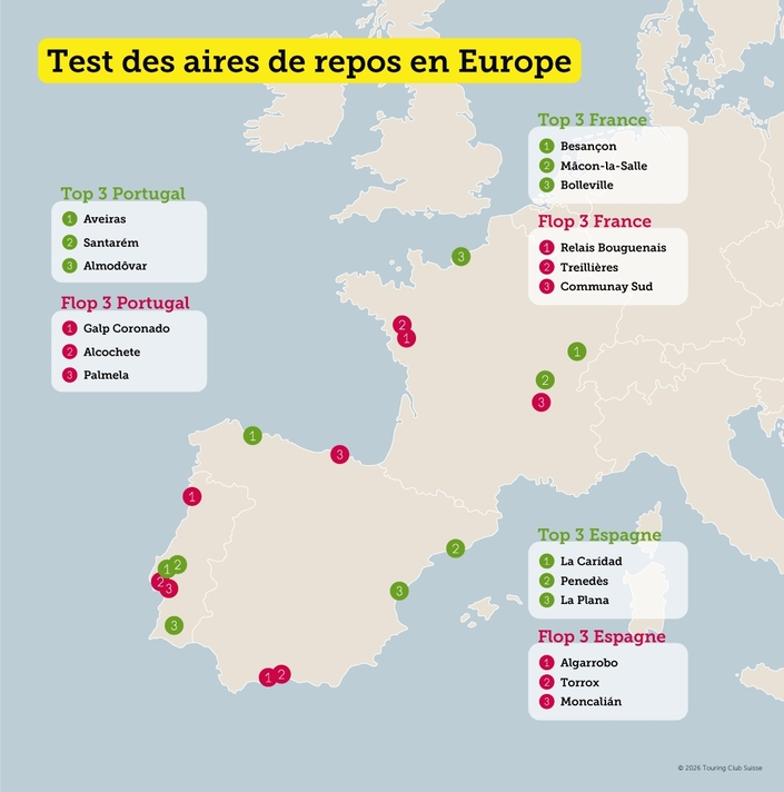 Aires d’autoroute: nous sommes les champions, surtout pour les camping-cars et les voitures électriques
