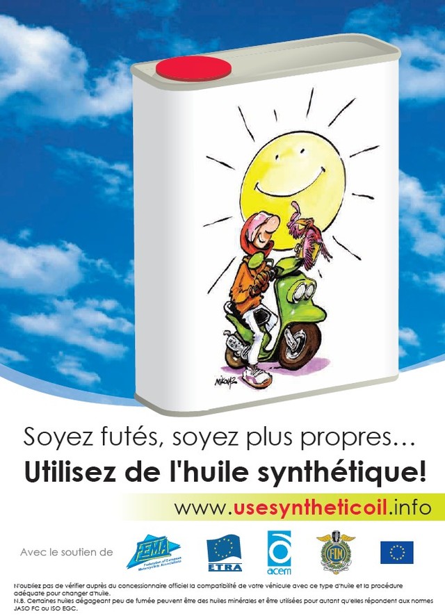 Deux-roues : une campagne en faveur des huiles synthétiques