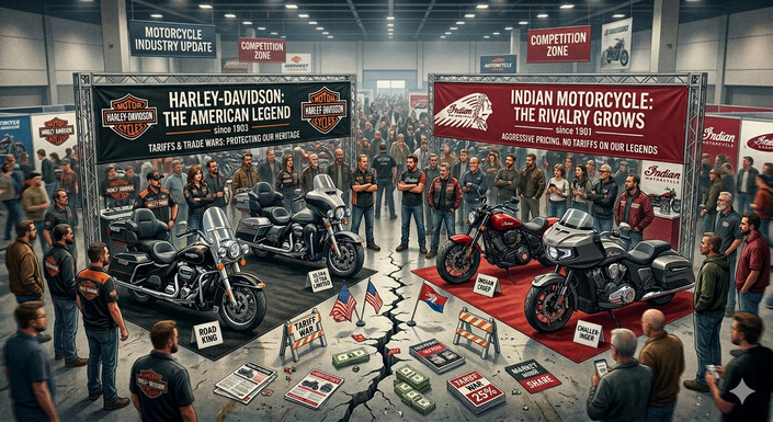 L’actu moto de la semaine : la sportive CFMoto bat un record, la guerre Harley/Indian, la Royal Enfield Bullet 650, une nouvelle moto de cross Ducati et la Suzuki SV-7GX à l’essai