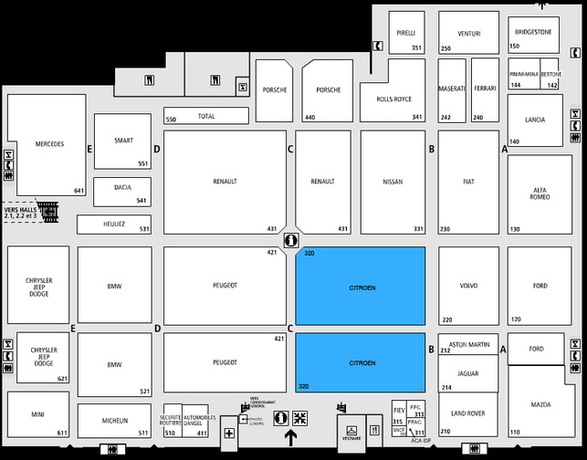 Guide des stands - Citroën: hall 1