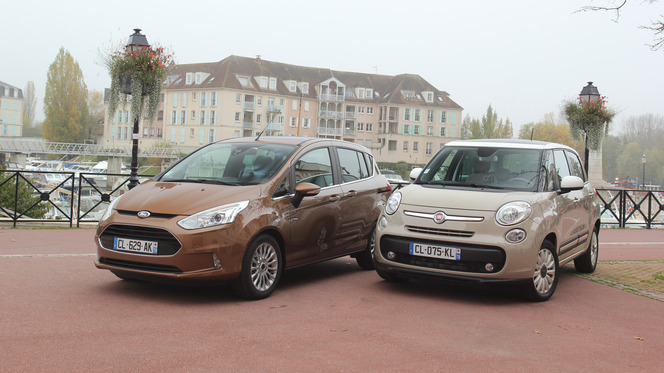 Comparatif : Ford B-Max vs Fiat 500 L : le baptême du feu