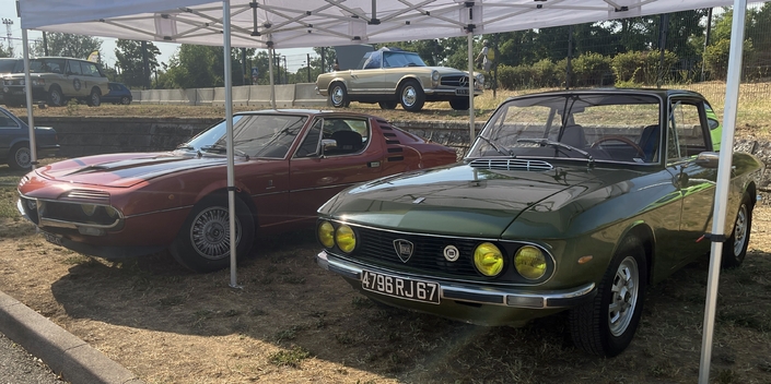 Des autos relativement abordables étaient présentes : Alfa Romeo Montreal, Lancia Fulvia, Mercedes Pagode...