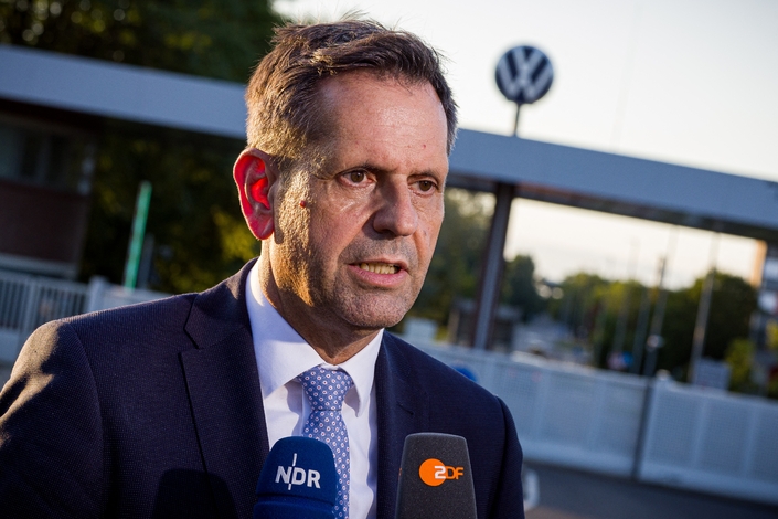Le patron de VW, à l’issue de la réunion du conseil de surveillance du 9 juillet. Photo : MaxPPP.