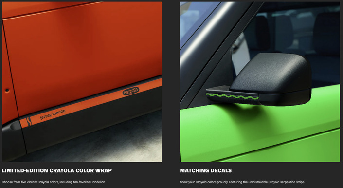 Cette voiture peut désormais prendre les couleurs des célèbres crayons Crayola