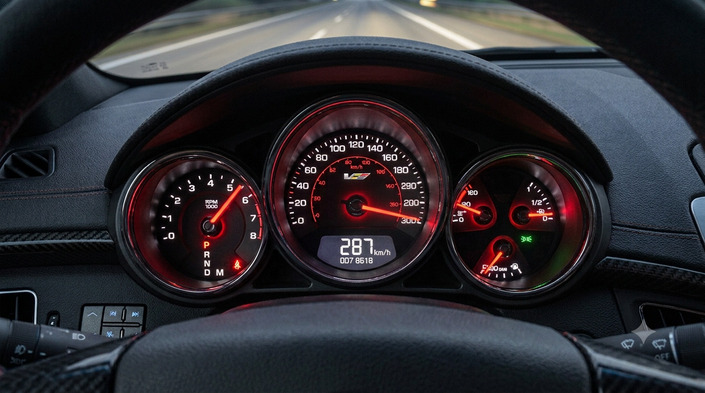 Oui, le compteur a bien affiché ce chiffre ! (photo réalisée par Gemini, en l'absence de photo prise au volant...).
