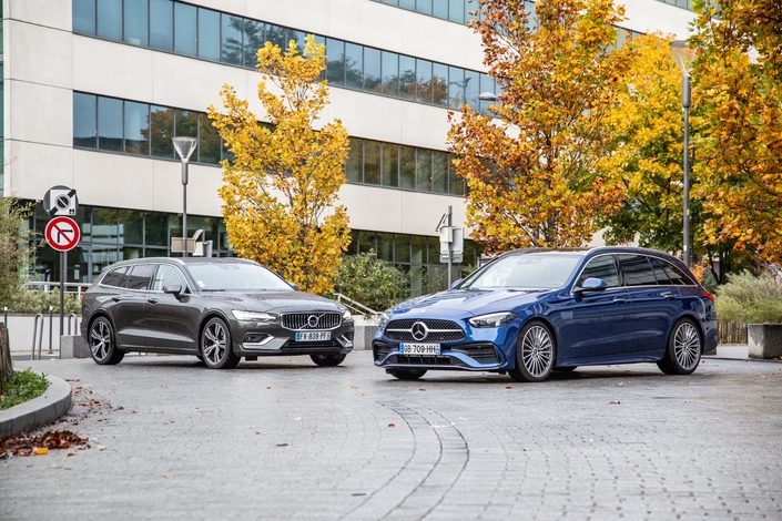 Comparatif - Mercedes Classe C VS Volvo V60 : match serré en classe affaires