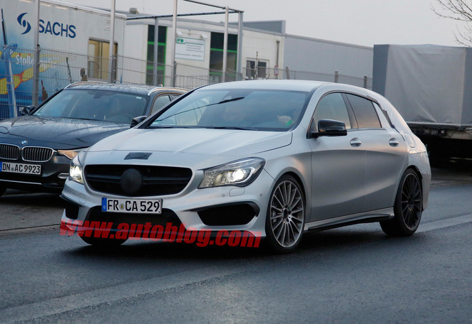 Surprise : la future Mercedes CLA 45 AMG Shooting Brake en balade