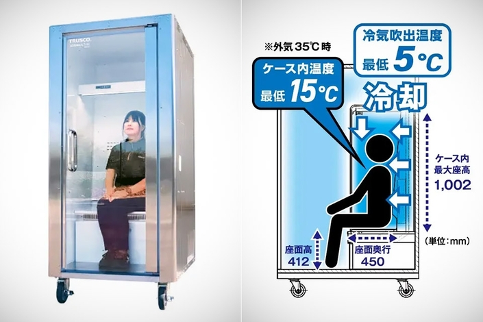 Le Japon invente le « réfrigérateur humain » : la cabine qui refroidit un motard en cinq minutes