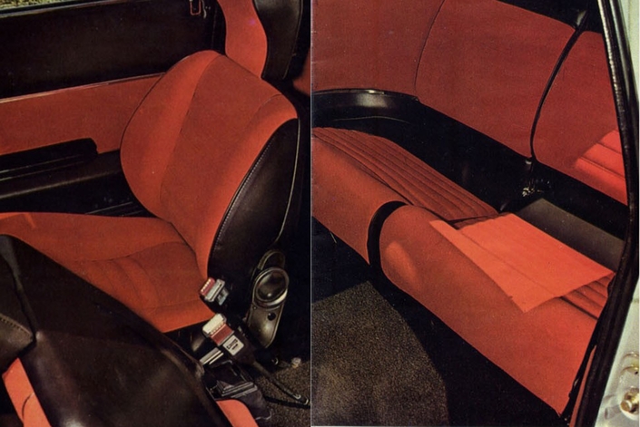 Jusqu'en 1978, la Lanciaa Beta HPE peut habiller sa sellerie de couleurs vives typiquement seventies.