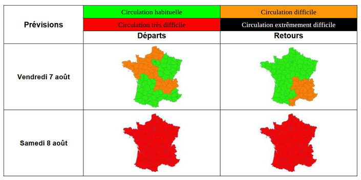 De nouveau un week-end très chargé sur les routes de France