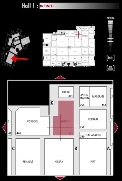 Guide des stands : Infiniti - Hall 1