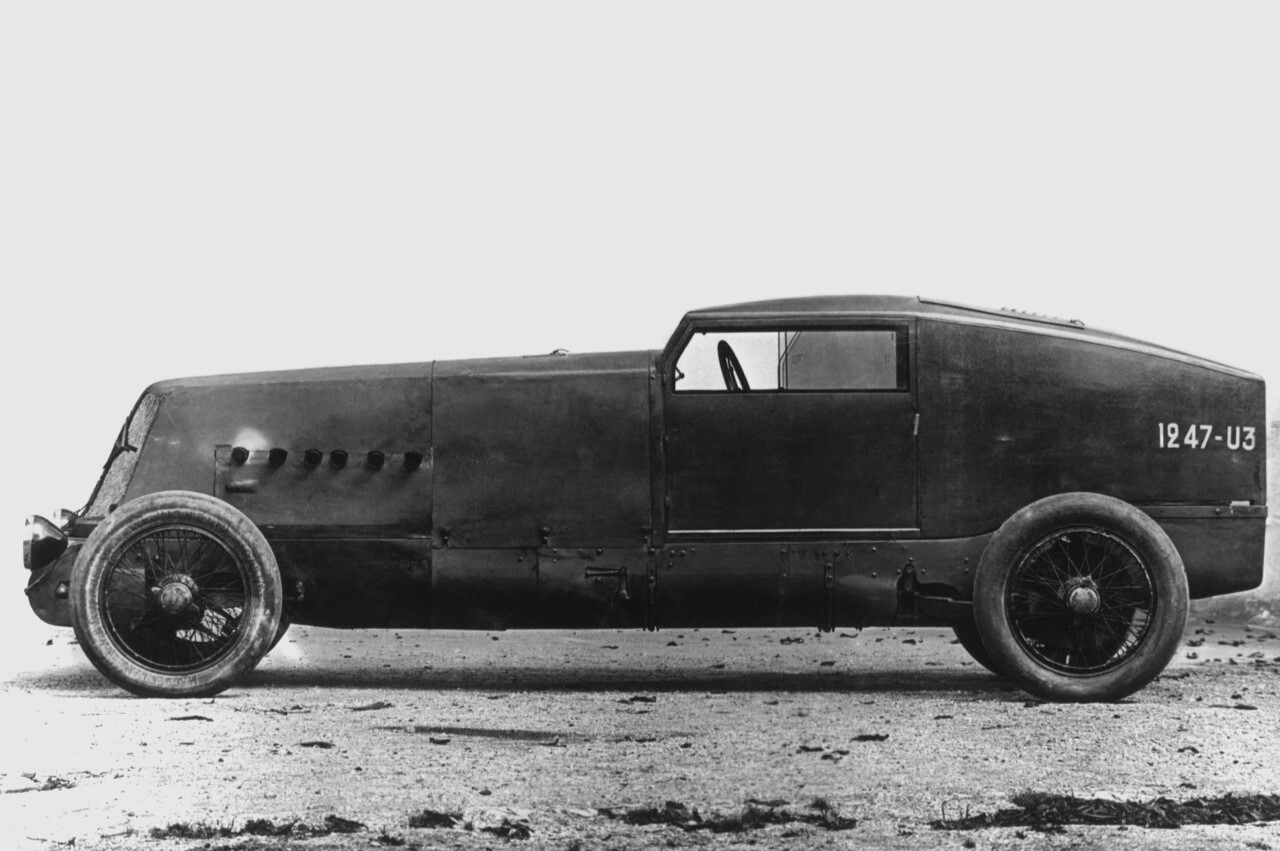 Miniature LSR 1:43 - Renault 40 CV Record De Vitesse Montlhéry 1925 (cuivre Déposé)