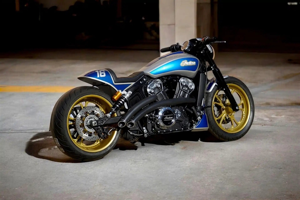 Indian Racing Drake Bird L'Indian Scout passe en mode racing grâce à l'atelier Lord Drake Kustoms