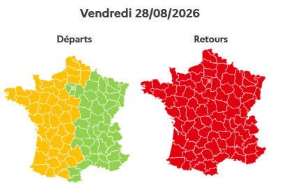 Vendredi sera la journée avec le plus de circulation, Bison Futé