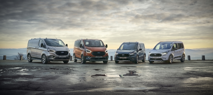 Ford : nouvelles versions Active et Trail pour le Transit et le Tourneo