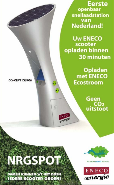 Des bornes électriques efficaces pour des scooters verts !