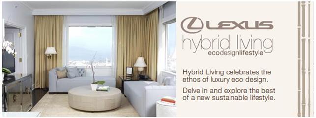 Lexus, partenaire d'hôtels : des suites Lexus hybrid living ecodesignlifestyle ! 