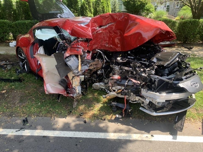 Crash : une Toyota Supra méconnaissable