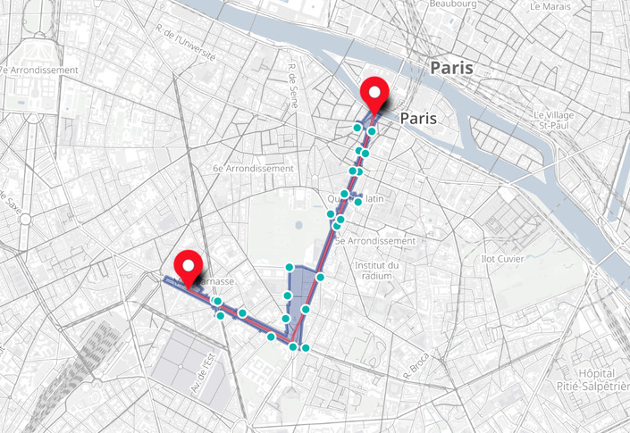 Voici le trajet que le Pape réalisera vendredi, capture d’écran Diocèse de Paris