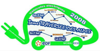 La 3e Traversée des Alpes en véhicules électriques aura lieu en septembre 2008