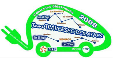 La 3e Traversée des Alpes en véhicules électriques aura lieu en septembre 2008 