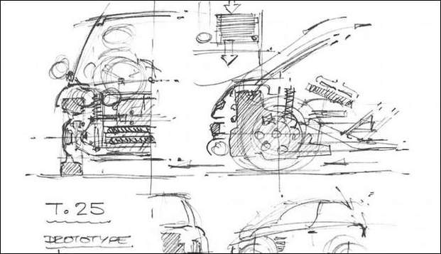 La T25 ? Une toute petite auto du designer Gordon Murray ! 