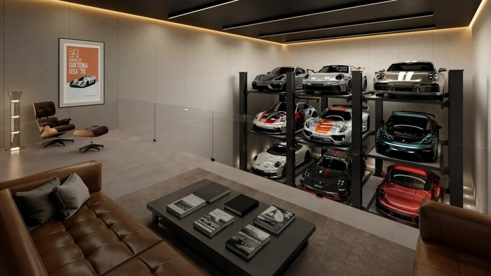 Porsche transforme le simple garage en véritable club privé de luxe