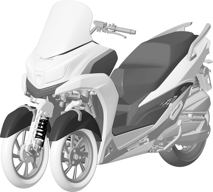 Kymco prépare un tout nouveau scooter trois-roues avec le Peugeot Metropolis et Piaggio MP3 dans le viseur