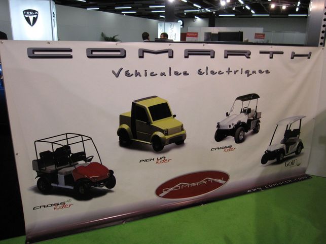 Stand COMARTH : une gamme de véhicules électriques sympas