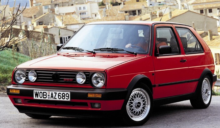 La plupart des VW Golf II GTI G60 seront vendues en 2 portes. Ces jantes BBS optionnelles lui vont particulièrement bien.