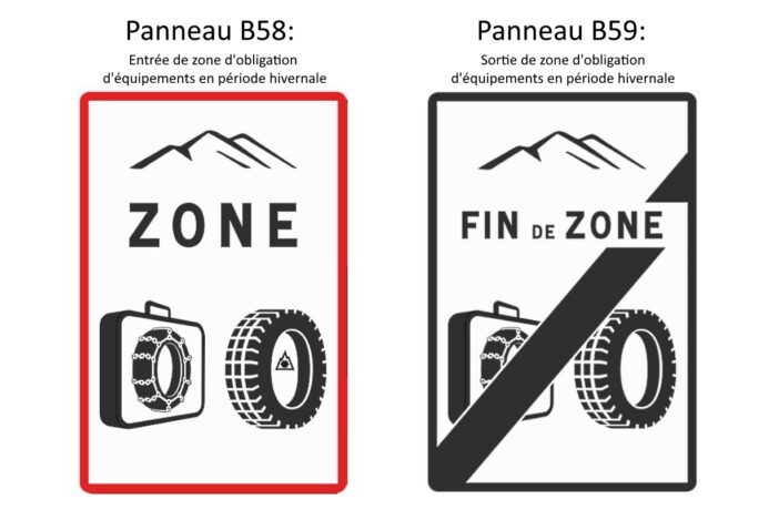 Les panneaux qui indiquent les zones d’application sont plutôt explicites.