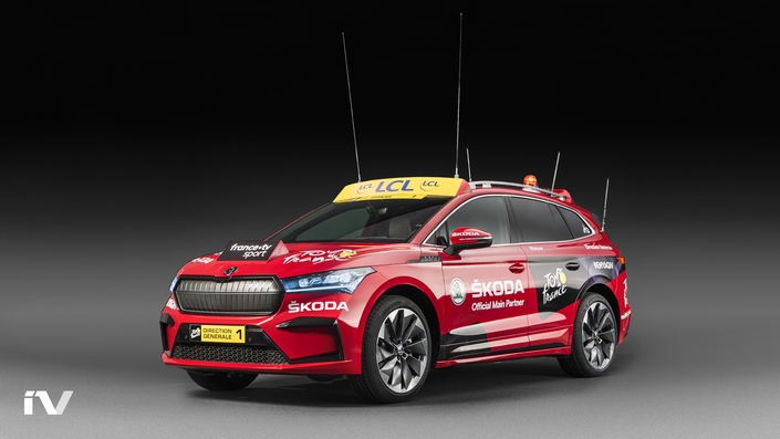 Le Skoda Enyaq déjà sur la route du Tour de France