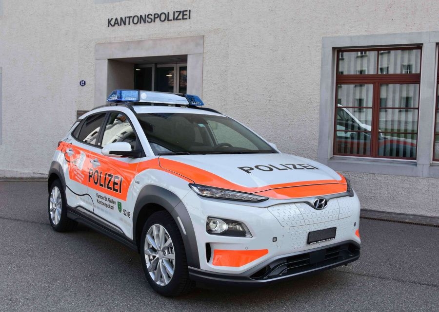 La Police Suisse Roule En Hyundai Kona Ev