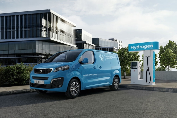 Le Peugeot Expert en version hydrogène. Crédit photo : Stellantis.