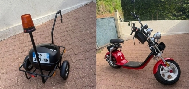 Trotinette électrique Dogebos avec remorque