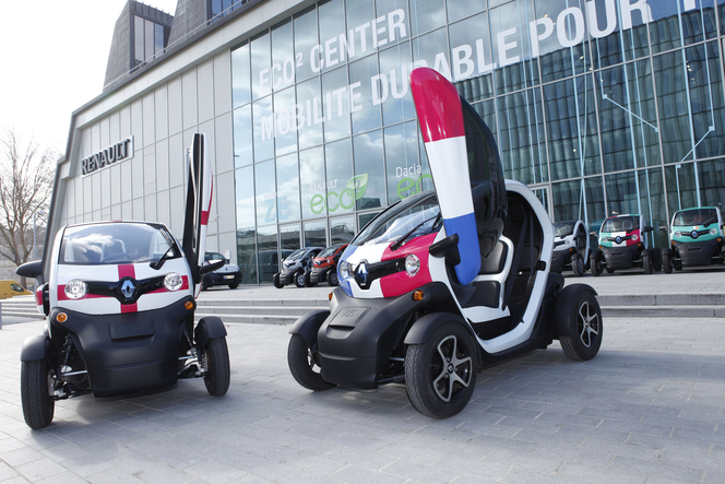 Le XV de France en Renault Twizy