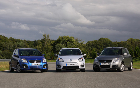 Comparatif Renault Twingo RS/ Suzuki Swift Sport/ Citroën C2 VTS : sportives mais exploitables?