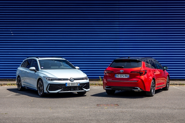 La Volkswagen Golf SW et la Toyota Corolla Touring Sports se battent pour le titre de meilleur break compact