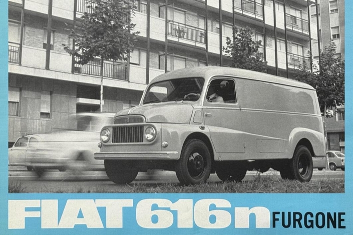 La camionnette Fiat des années 50.