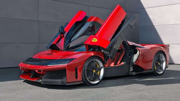 la Ferrari F80 et son V6 bi turbo aidé de 3 moteurs électriques.