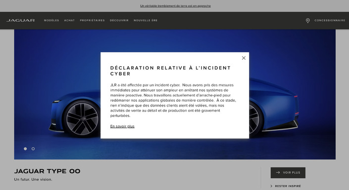 Un piratage interrompt la production Jaguar Land Rover