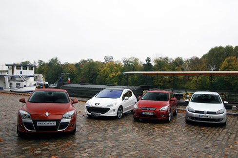 Comparatif Renault Mégane Coupé, Peugeot 308, VW Golf, Kia Pro Cee’d : première confrontation pour la Mégane Coupé