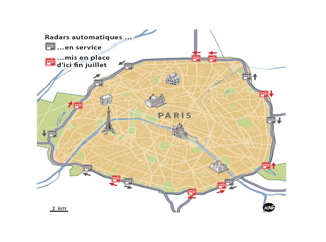 Huit nouveaux radars installés à Paris d'ici fin juillet